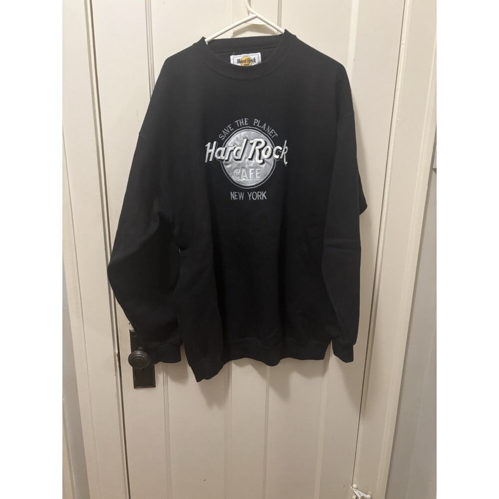 Vintage Hard Rock Cafe Embroidered New York Sweatshirt - XL Heavyweight EUC